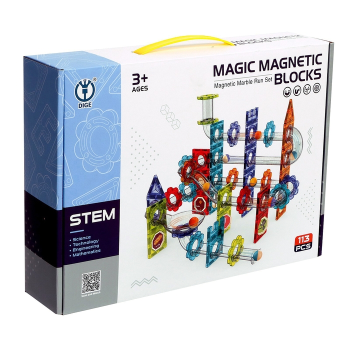 Конструктор магнитный «Марблс», 113 деталей Конструктор магнитный «Марблс», 113 деталей