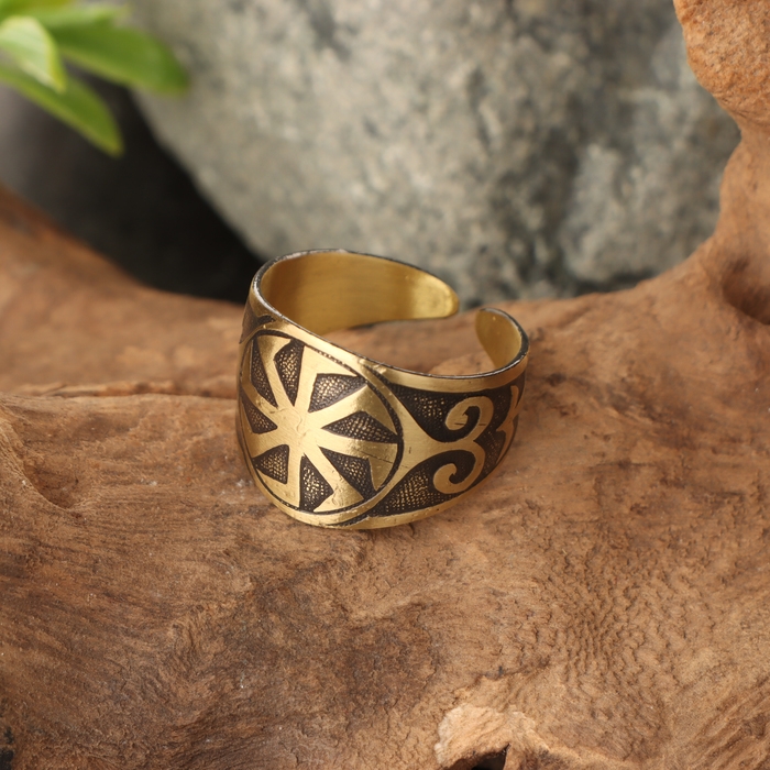 Кольцо-амулет "Коловрат", латунь