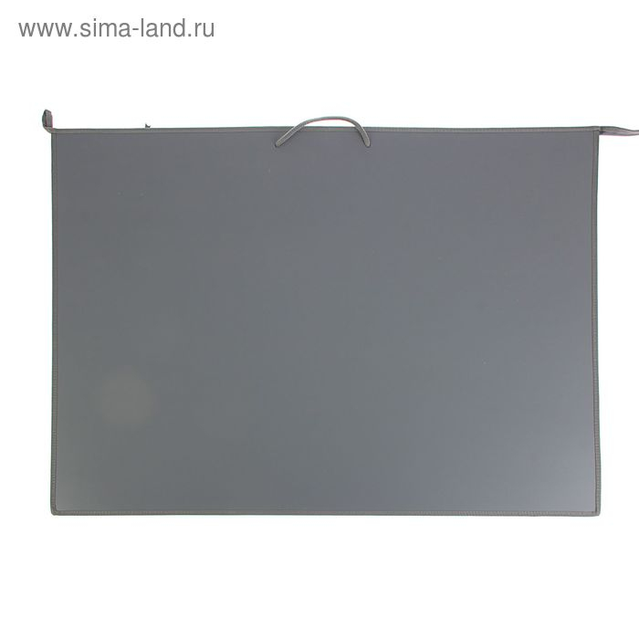 Папка для чертежей и рисунков А1, 900 х 655 х 50 мм, с ручками, пластиковая, молния сверху, ПР 4, 0.9 мм, серая