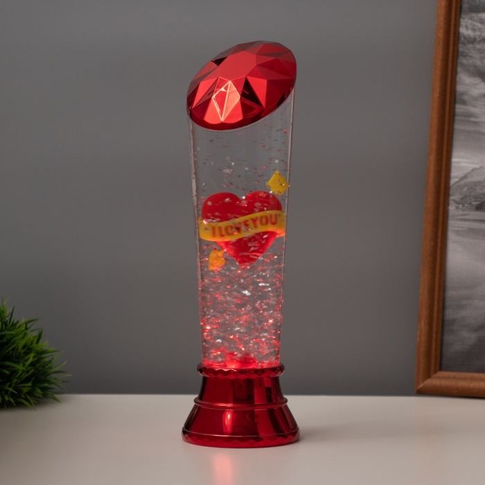 Лава лампа «Сердце» LED 3хААА, USB красный 6,5х6,5х23,7см Лава лампа «Сердце» LED 3хААА, USB красный 6,5х6,5х23,7см