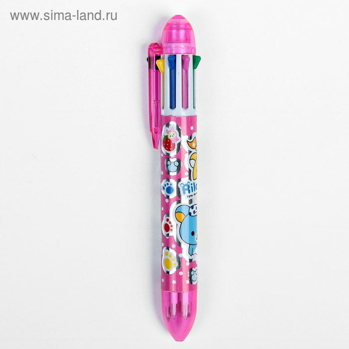 Ручка шариковая Calligrata, автоматическая, 8-ми цветная, МИКС Ручка шариковая Calligrata, автоматическая, 8-ми цветная, МИКС