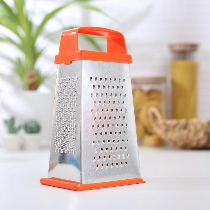 Тёрка «Универсал», 4 грани, с крышкой-дозатором и пластиковой ручкой, 11×8,5×22 см, цвет МИКС Тёрка «Универсал», 4 грани, с крышкой-дозатором и пластиковой ручкой, 11×8,5×22 см, цвет МИКС