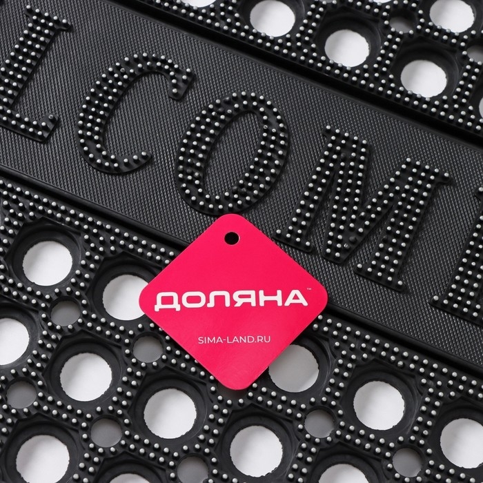 Коврик придверный ячеистый Доляна, 44,5×75 см, цвет чёрный Коврик придверный ячеистый Доляна, 44,5×75 см, цвет чёрный