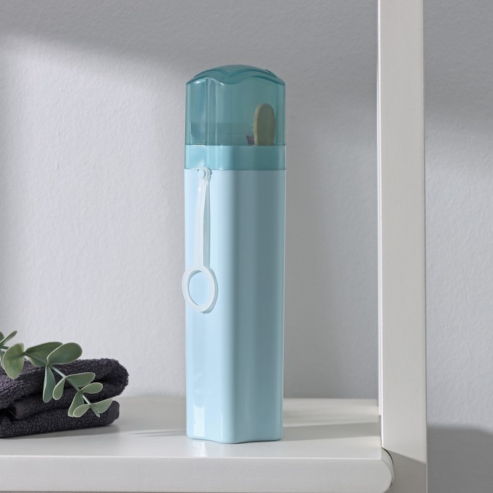 Футляр для зубной щётки и пасты Доляна «Звезда», 20,5×5,5 см, цвет голубой Футляр для зубной щётки и пасты Доляна «Звезда», 20,5×5,5 см, цвет голубой