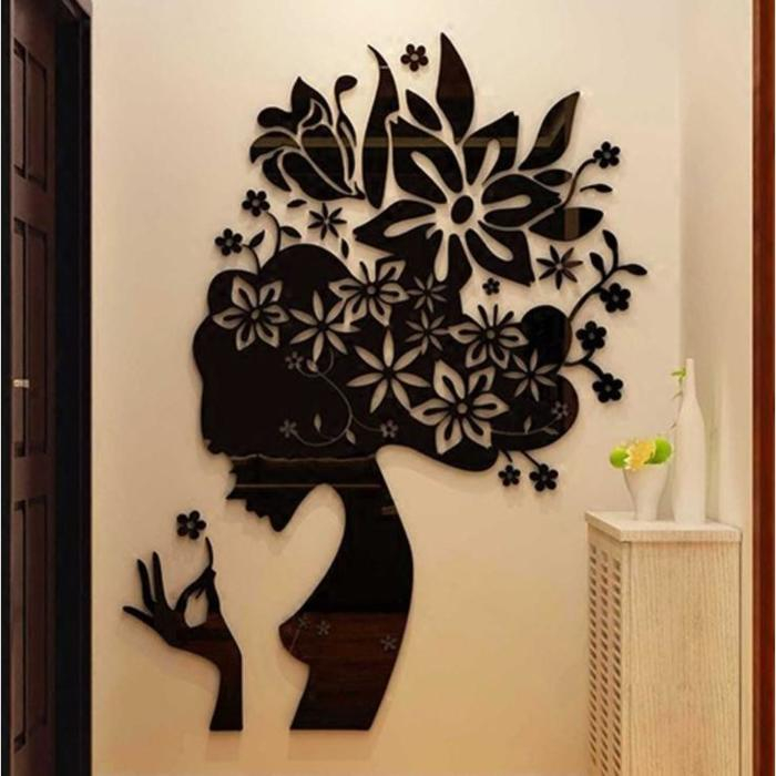 Наклейки интерьерные Наклейки интерьерные "Девушка", декор настенный, панно 80 х 63 см