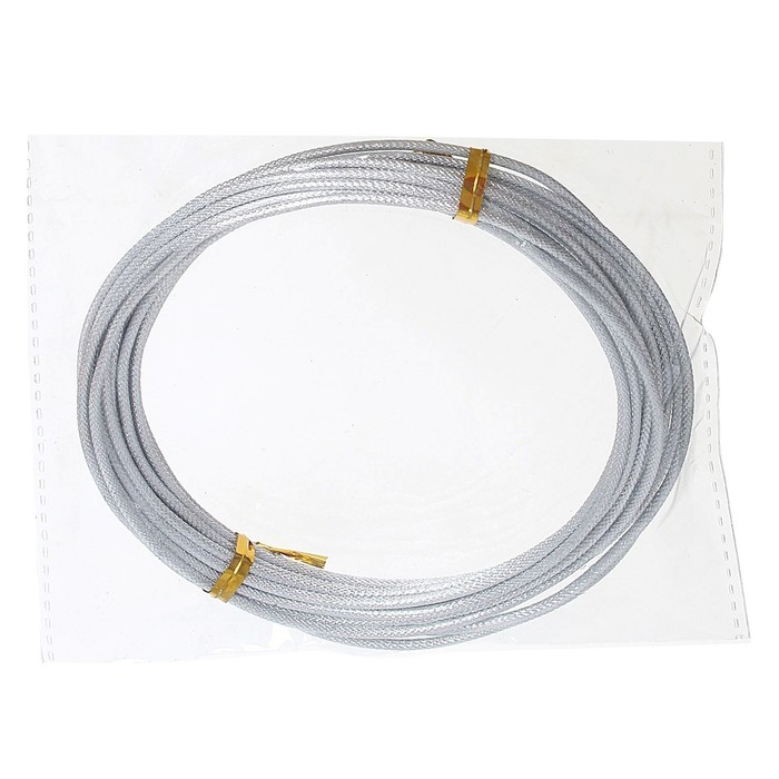 Проволока для плетения d=2 мм, намотка 5 м, цвет серебро Проволока для плетения d=2 мм, намотка 5 м, цвет серебро