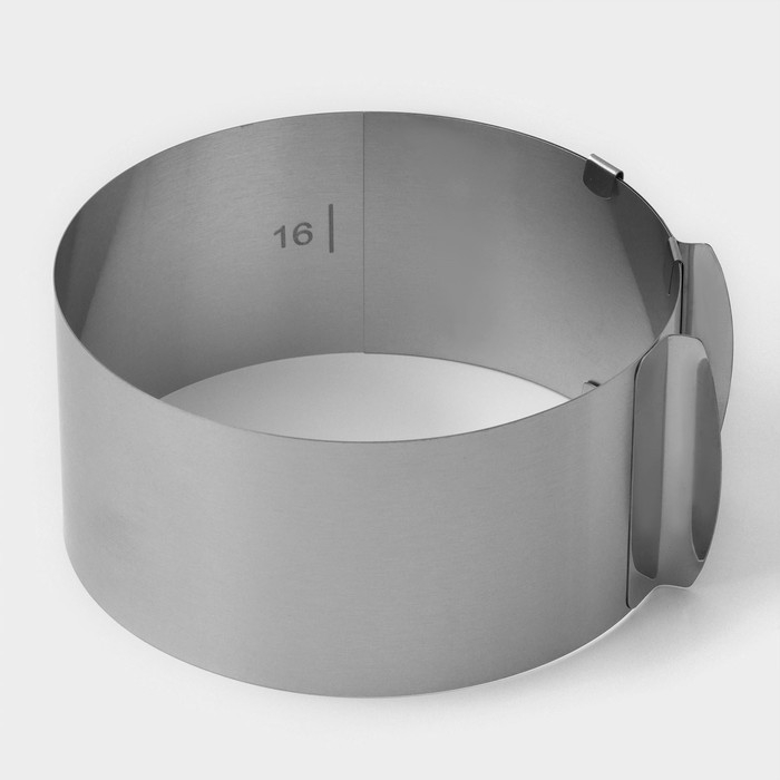 Форма для выкладки и выпечки с регулировкой размера Доляна, d=16-20 см, цвет серебристый