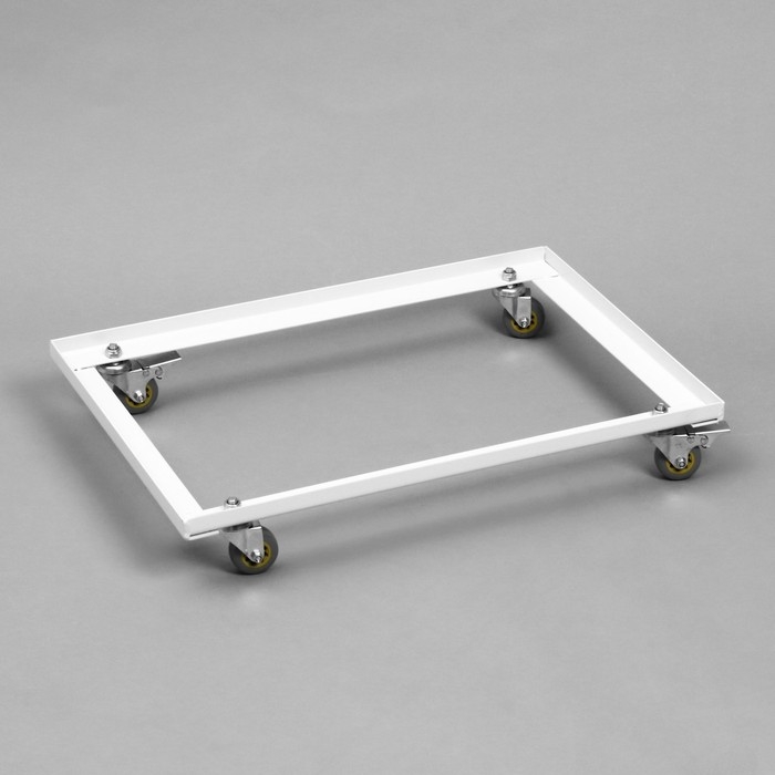 Корзина-накопитель складная, на колесах, 1 полка, 60×40×80 см, цвет белый Корзина-накопитель складная, на колесах, 1 полка, 60×40×80 см, цвет белый