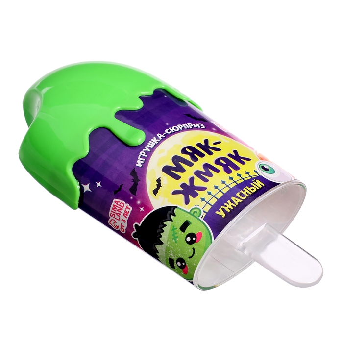 Игрушка-сюрприз «Ужасный Мяк-жмяк», в мороженке, МИКС Игрушка-сюрприз «Ужасный Мяк-жмяк», в мороженке, МИКС