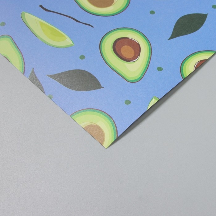 Бумага для скрапбукинга Бумага для скрапбукинга "Авокадо" плотность 180 гр набор 5 шт 30,5х32 см