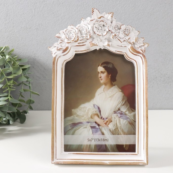 Фоторамка полистоун 13х18 см Фоторамка полистоун 13х18 см "Цветочный венок" 25х16,5х2 см