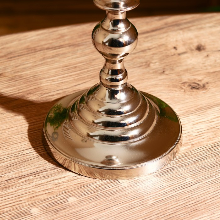 Подсвечник алюминий Подсвечник алюминий "Салют" на 1 свечу 11х11х34 см