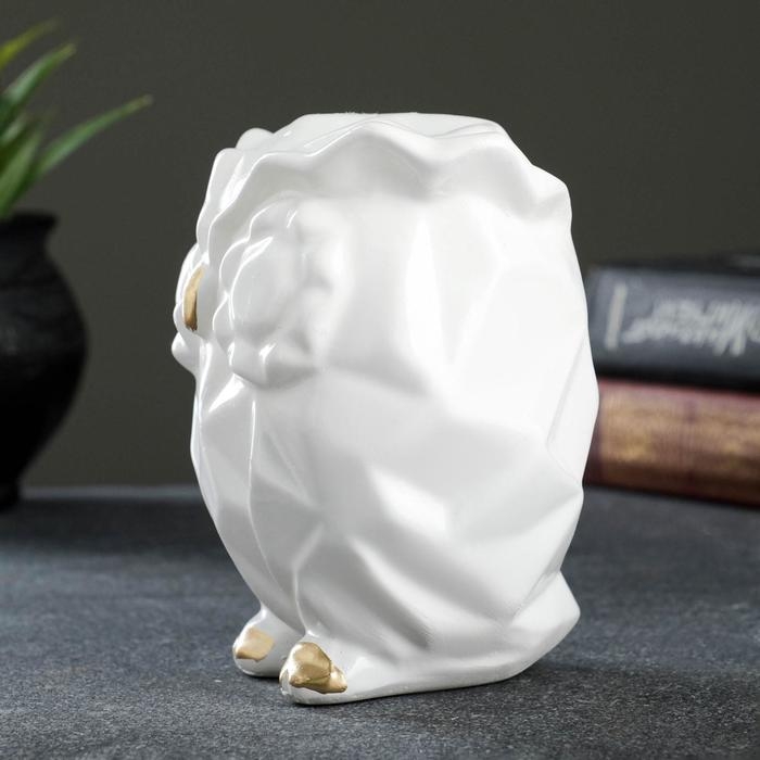 Копилка Копилка "Сова оригами" белая, 11х9,5х13,5см