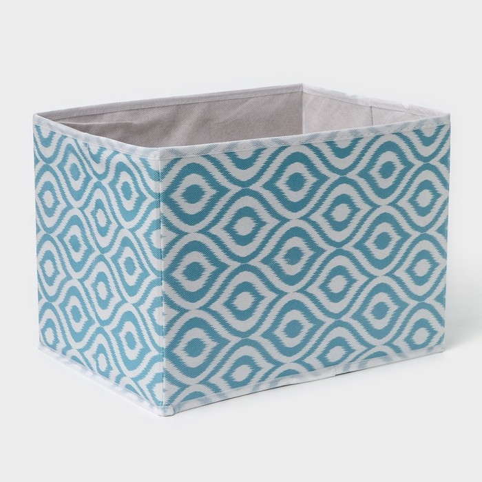 Короб для хранения Доляна «Лагуна», 37×27×27 см, цвет бирюзовый Короб для хранения Доляна «Лагуна», 37×27×27 см, цвет бирюзовый