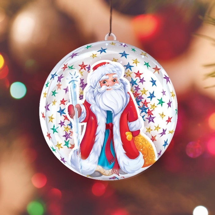 Ёлочный шар своими руками на новый год «Дед Мороз», новогодний набор для творчества Ёлочный шар своими руками на новый год «Дед Мороз», новогодний набор для творчества