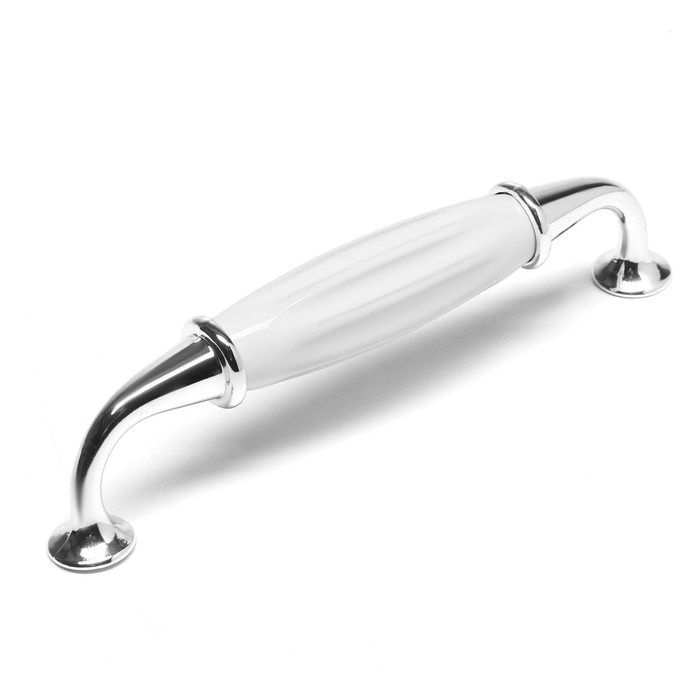 Ручка скоба STYLISH Ceramics 003, керамическая, цвет хром Ручка скоба STYLISH Ceramics 003, керамическая, цвет хром