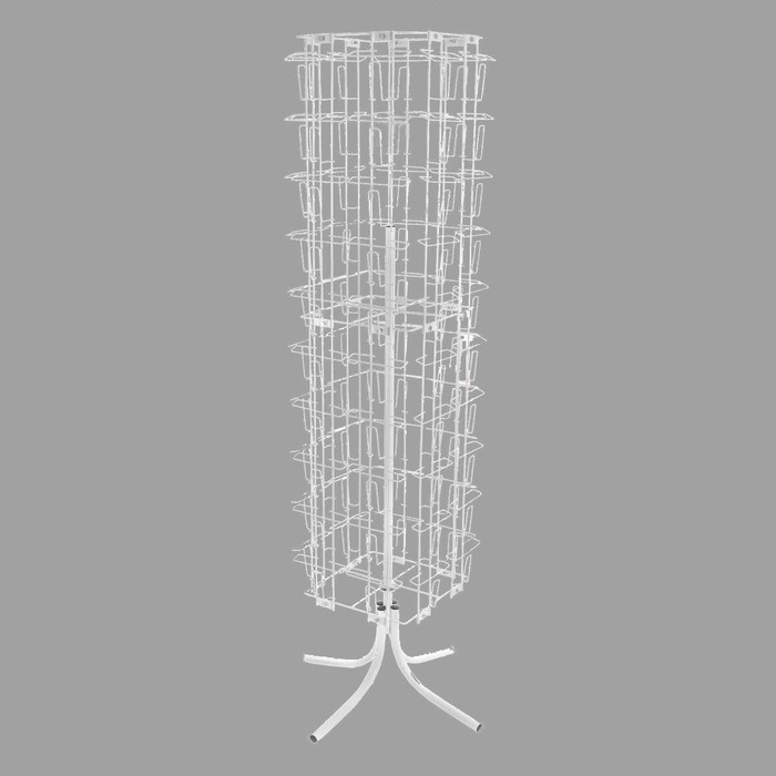 Стойка вращающаяся для открыток, напольная, 80 карманов А5, цвет белый Стойка вращающаяся для открыток, напольная, 80 карманов А5, цвет белый