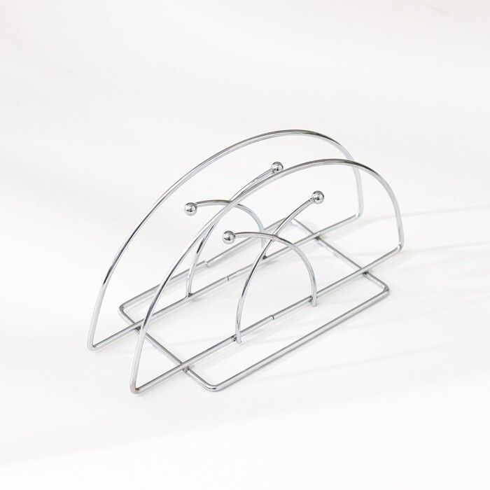 Салфетница Доляна «Меч», 13,5×6×7 см, цвет хром Салфетница Доляна «Меч», 13,5×6×7 см, цвет хром