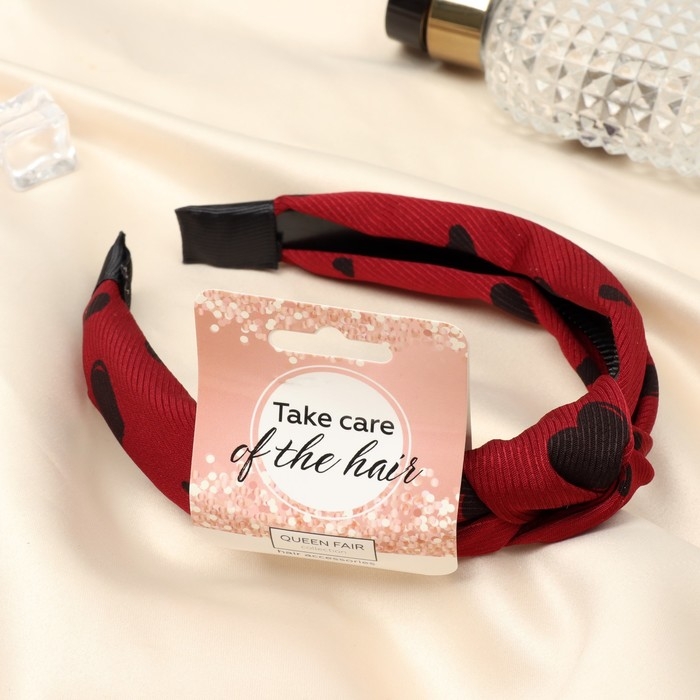 Ободок для волос Ободок для волос "Берит" сердца, 3 см, красный