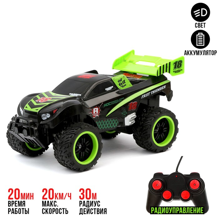 Джип радиоуправляемый «Бигфут», световые эффекты Джип радиоуправляемый «Бигфут», световые эффекты