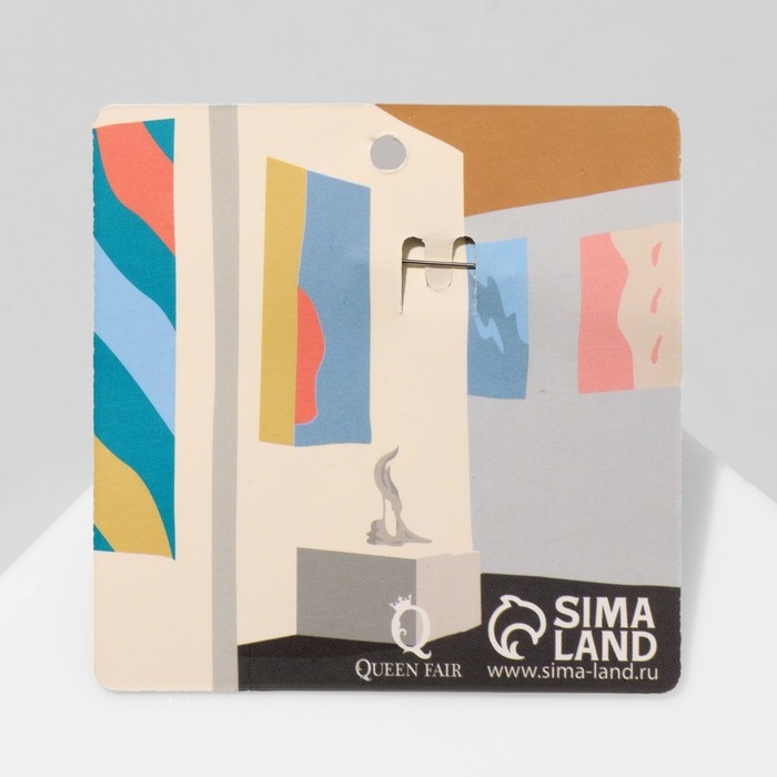 Брошь «Мозаика» ракурс, цветная в чёрном металле Брошь «Мозаика» ракурс, цветная в чёрном металле