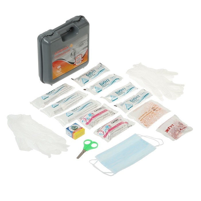 Аптечка первой помощи автомобильная ВИТАЛ, по приказу № 1080н, пластиковый футляр Аптечка первой помощи автомобильная ВИТАЛ, по приказу № 1080н, пластиковый футляр