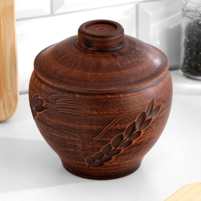 Горшок для жаркого №2  Горшок для жаркого №2 "Колос", 0,55 л, 11 х 12 х 12 см