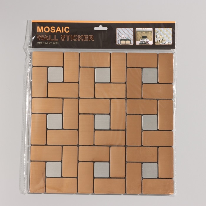 Панель самоклеящаяся 30*30см мягкая геометрия, бронза Панель самоклеящаяся 30*30см мягкая геометрия, бронза