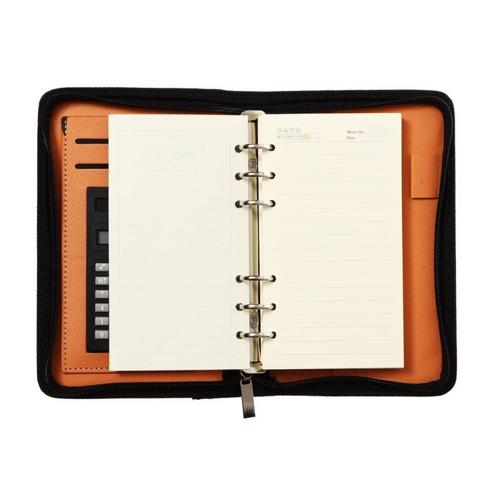 Органайзер на кольцах А6, 96 листов в линейку, на молнии с 3-х сторон, кожзам, МИКС Органайзер на кольцах А6, 96 листов в линейку, на молнии с 3-х сторон, кожзам, МИКС