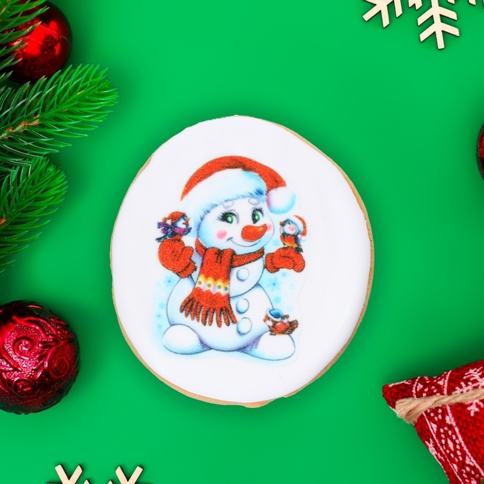 Новый год. Печенье ванильное Новый год. Печенье ванильное "Новогоднее ассорти №1" 35г(1кор=16шт)