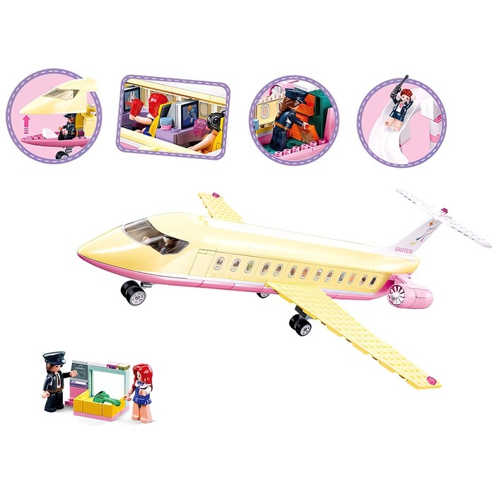 Конструктор Розовая мечта «Самолёт мечты», 384 детали Конструктор Розовая мечта «Самолёт мечты», 384 детали