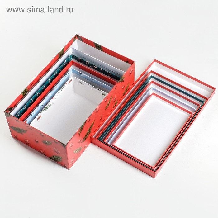 Набор подарочных коробок 6в1 «Стильный», 20 х 12,5 х 7,5 - 32,5 х 20 х 12,5 см , Новый год