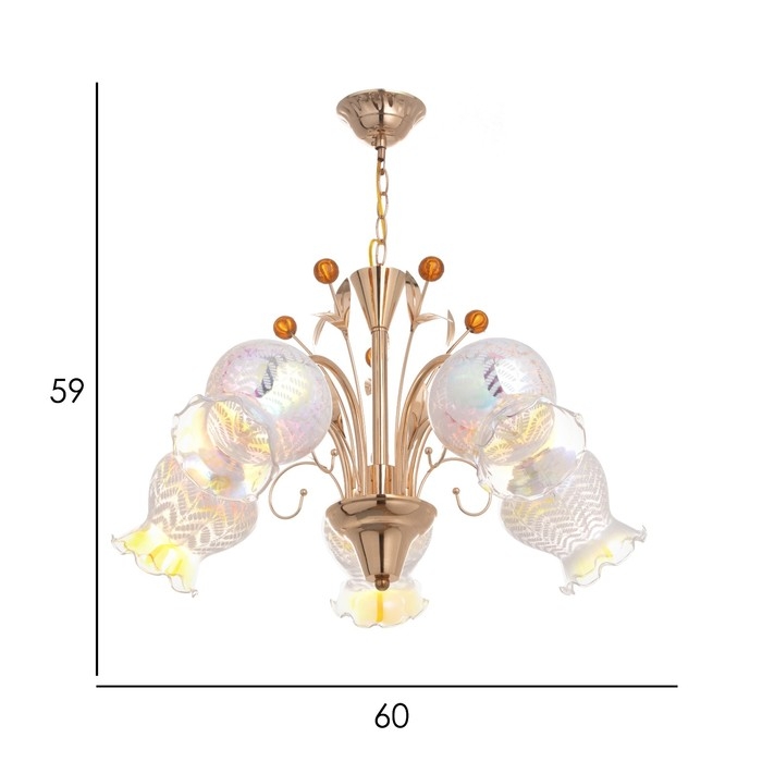 Люстра Люстра "Глори" 5х40Вт Е27 Золото МОДЕЛЬ: 2600545