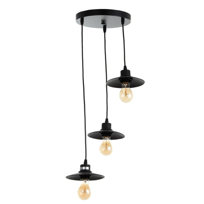 Светильник ЭкономСвет Светильник ЭкономСвет "Артена" 3x40Вт E27 черный 38х26х15-78 см.