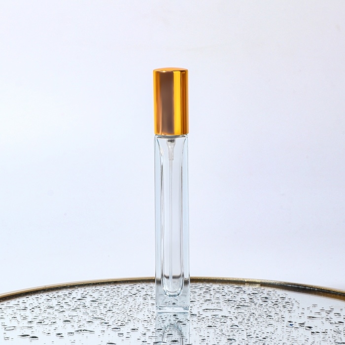 Бутылочка для хранения, с распылителем, 10 мл, цвет золотистый Бутылочка для хранения, с распылителем, 10 мл, цвет золотистый