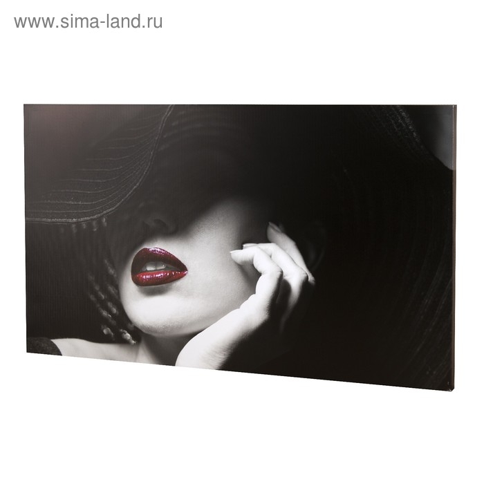 Картина на холсте Картина на холсте "Дама в шляпе" 60*100 см