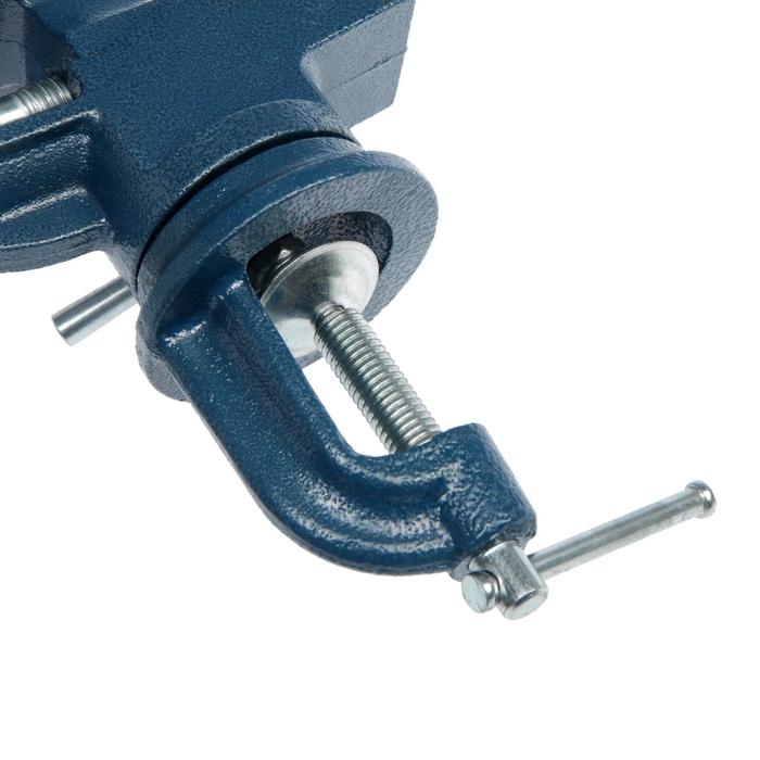 Тиски слесарные  Тиски слесарные "СИБРТЕХ", настольные, поворотные, ширина рабочих губок 50 мм, наковальня