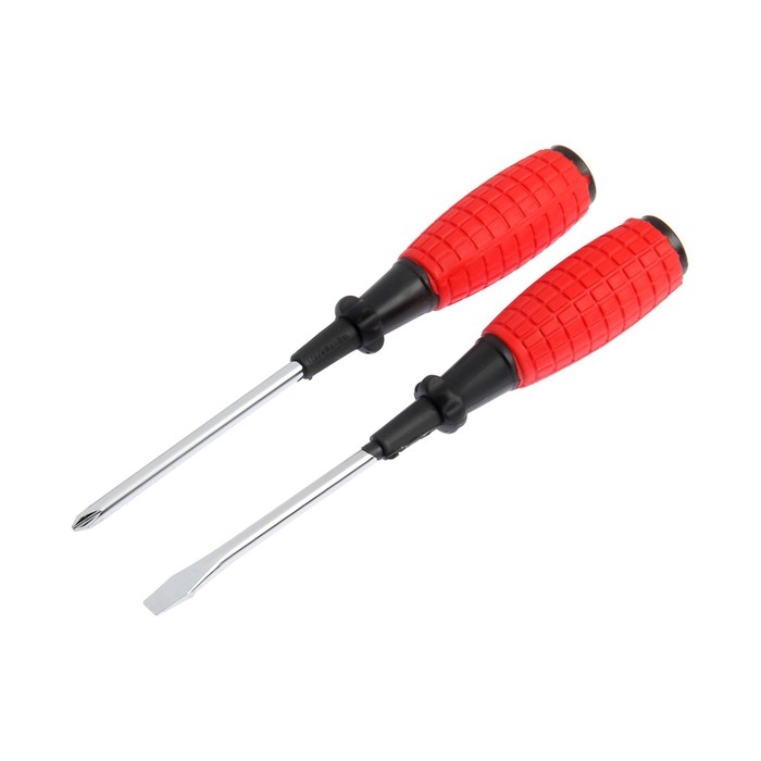 Набор отверток ЛОМ, обрезиненные рукоятки, PH2/SL6 х 100 мм, 2 шт. Набор отверток ЛОМ, обрезиненные рукоятки, PH2/SL6 х 100 мм, 2 шт.