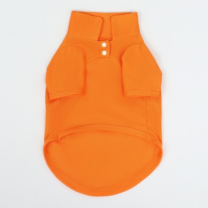 Футболка-поло для животных, XL (ДС 40, ОГ 50, ОШ 33 см), оранжевая Футболка-поло для животных, XL (ДС 40, ОГ 50, ОШ 33 см), оранжевая
