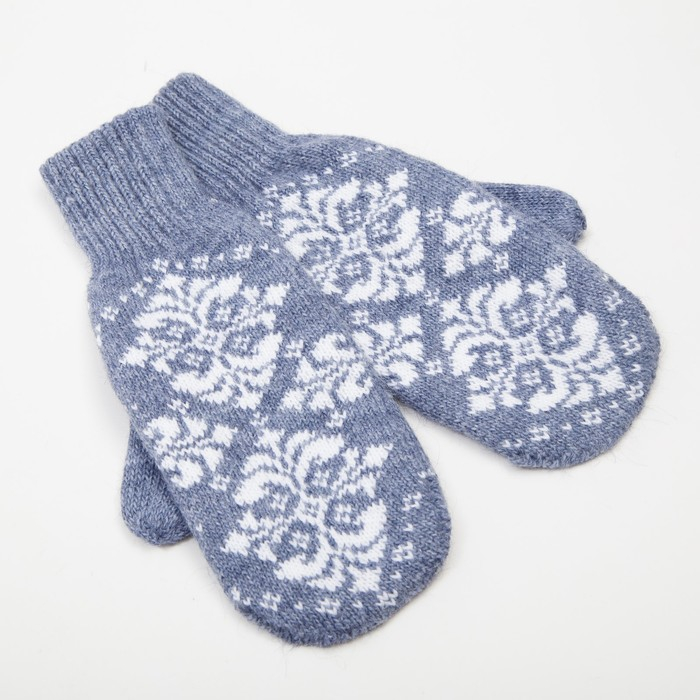 Варежки женские, цвет джинс, размер 18 Варежки женские, цвет джинс, размер 18