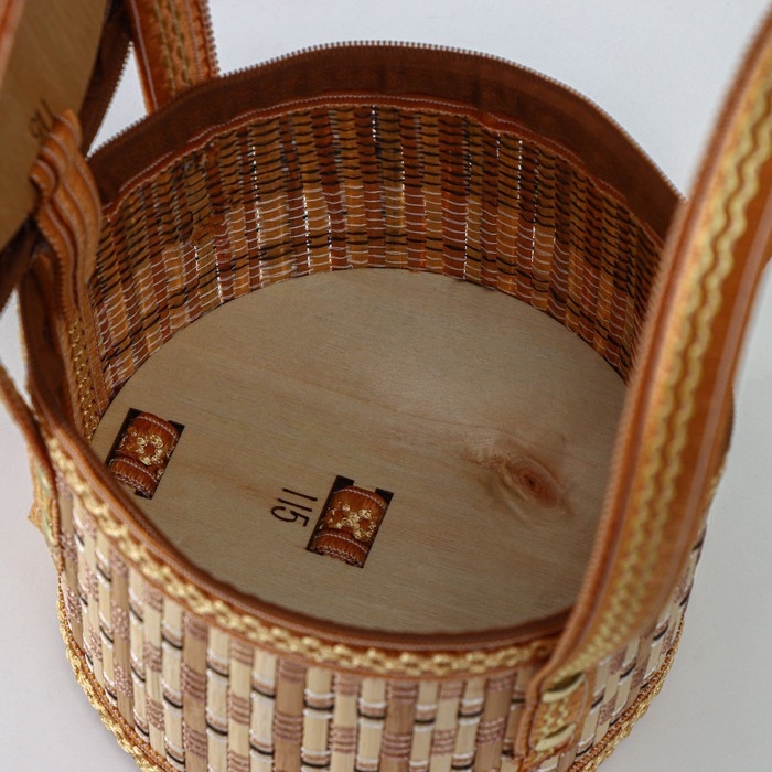 Корзина для хранения Доляна Nature, 14×14×13, бамбук Корзина для хранения Доляна Nature, 14×14×13, бамбук