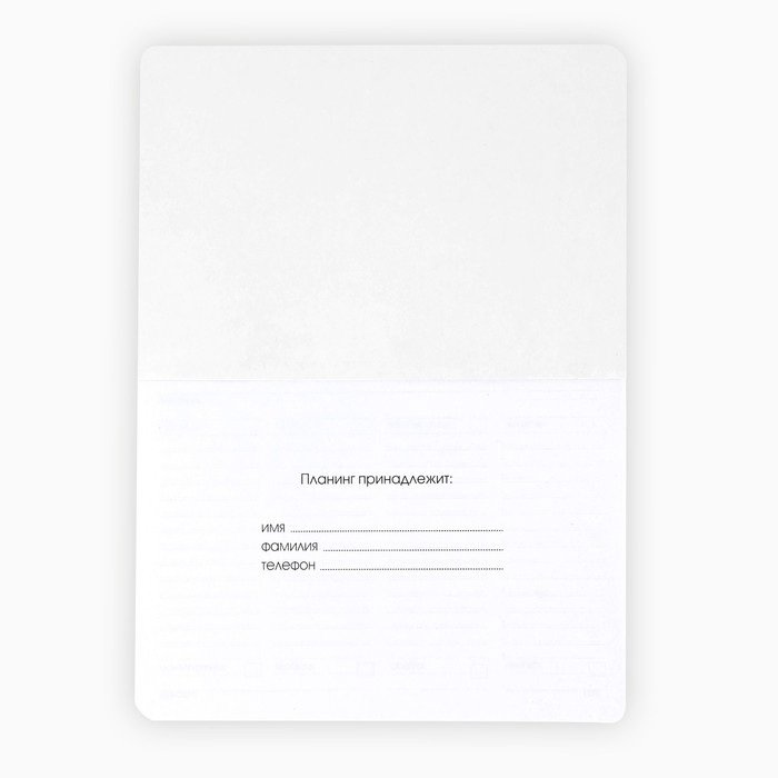 Планинг в мягкой обложке софт-тач А5, 60 листов PROвыбор «Черный»