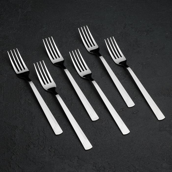 Вилка столовая «Аппетит», длина 20 см, толщина 2 мм, цвет серебряный Вилка столовая «Аппетит», длина 20 см, толщина 2 мм, цвет серебряный