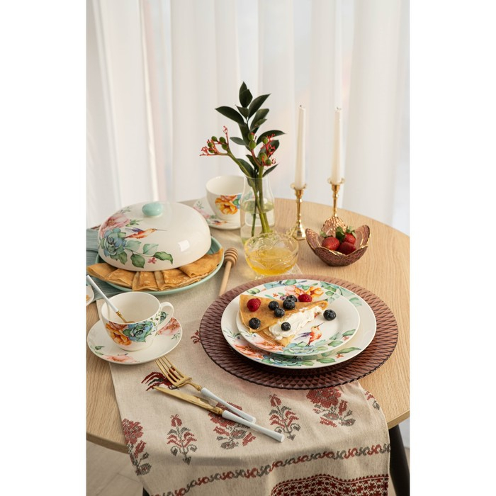 Тарелка - блюдо подстановочное Magistro &laquo;Вилеро&raquo;, d=33 см, цвет розовый