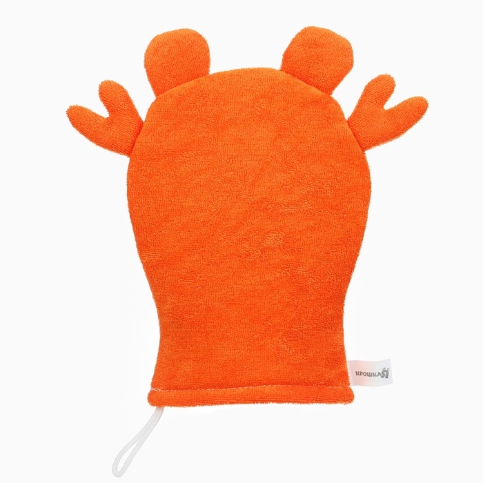 Детская мочалка для купания «Крабик», махра Детская мочалка для купания «Крабик», махра