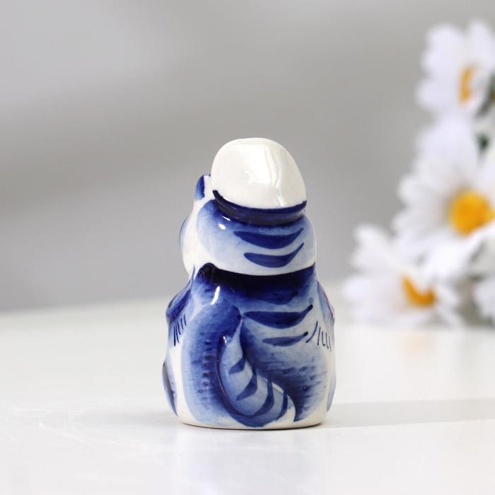 Сувенир гжель «Юнга», бело-синий,керамика, Сувенир гжель «Юнга», бело-синий,керамика,