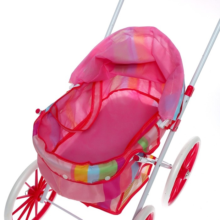 Коляска для кукол универсальная, с корзиной, металлический каркас Коляска для кукол универсальная, с корзиной, металлический каркас