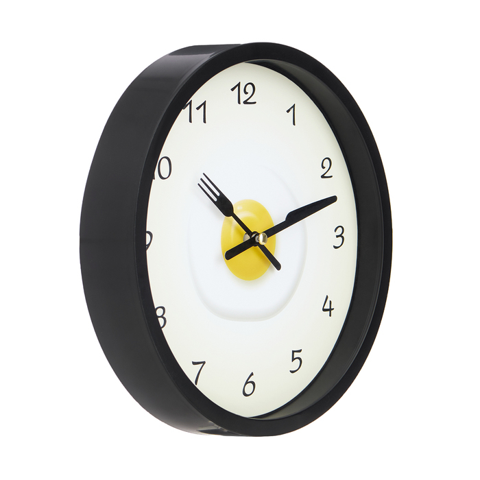 Часы настенные, для кухни, Часы настенные, для кухни, "Яичница", бесшумные, d-23 см