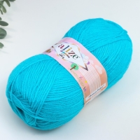 Пряжа "Sekerim Bebe" 100% акрил 320м/100гр (287 бирюзовый) Пряжа "Sekerim Bebe" 100% акрил 320м/100гр (287 бирюзовый)