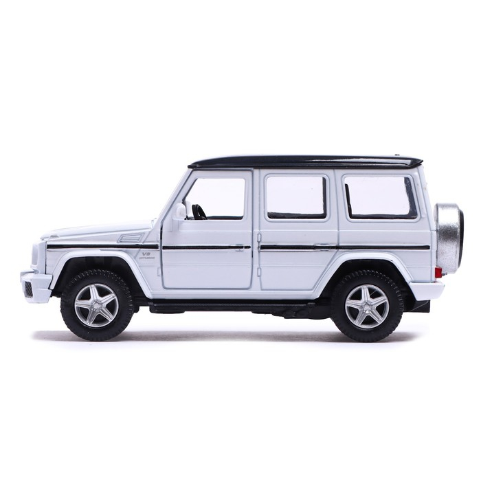 Машина металлическая MERCEDES-BENZ G63 AMG, 1:32, открываются двери, инерция, цвет белый Машина металлическая MERCEDES-BENZ G63 AMG, 1:32, открываются двери, инерция, цвет белый
